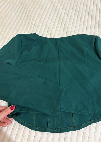 36 Beden yeşil Renk Kadın Korse Bluz