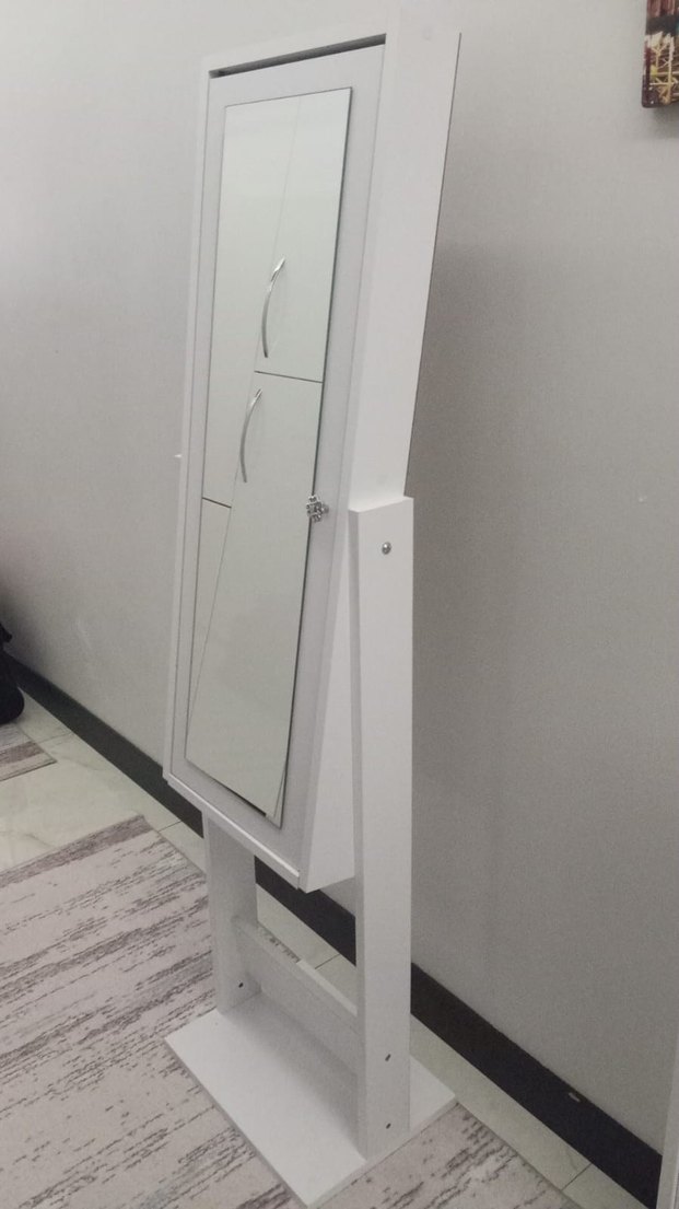 Beyaz Ayaklı Dekoratif Boy Aynası - Görsel 4