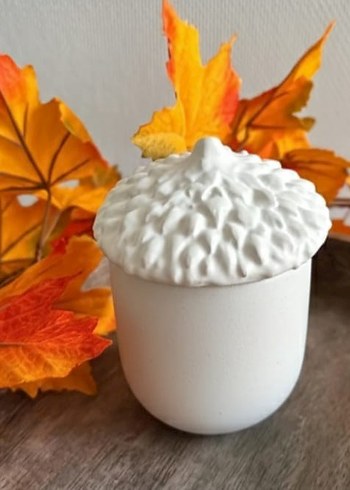 Beyaz Dekoratif Mum ve Mumluk Seti - Görsel 2