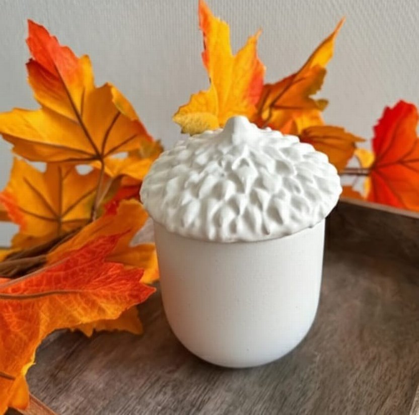 Beyaz Dekoratif Mum ve Mumluk Seti - Görsel 2