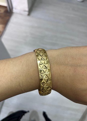 Desenli Altın Kaplama Bohem Bilezik - Görsel 2