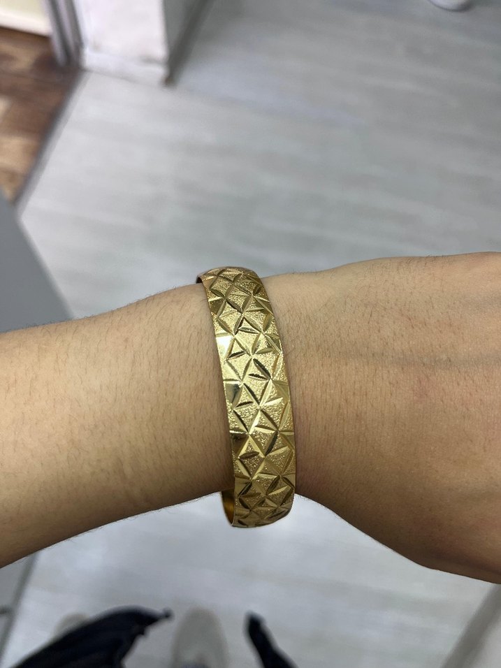 Desenli Altın Kaplama Bohem Bilezik - Görsel 2