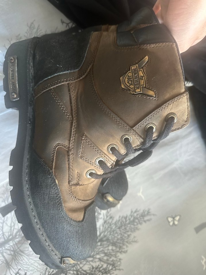 Hammer jack Kahverengi Deri Biker Bot - Görsel 2