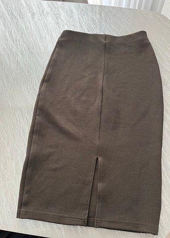 Kahverengi Midi Kalem Etek - Görsel 2