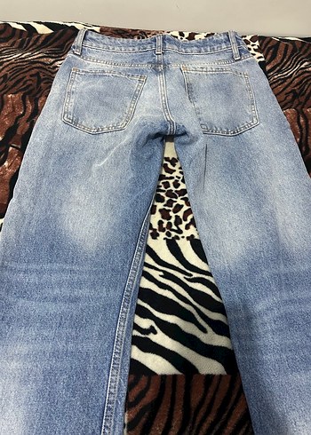 Duşuk bel kot pantolon - Görsel 3