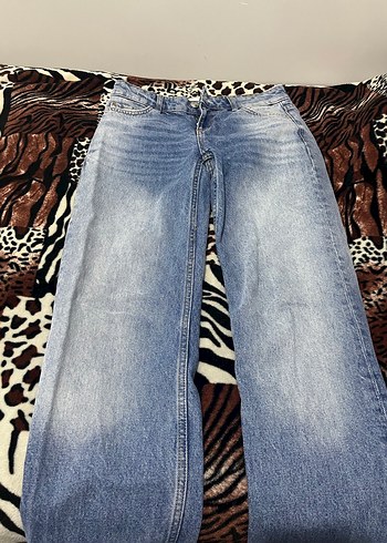 Duşuk bel kot pantolon - Görsel 2