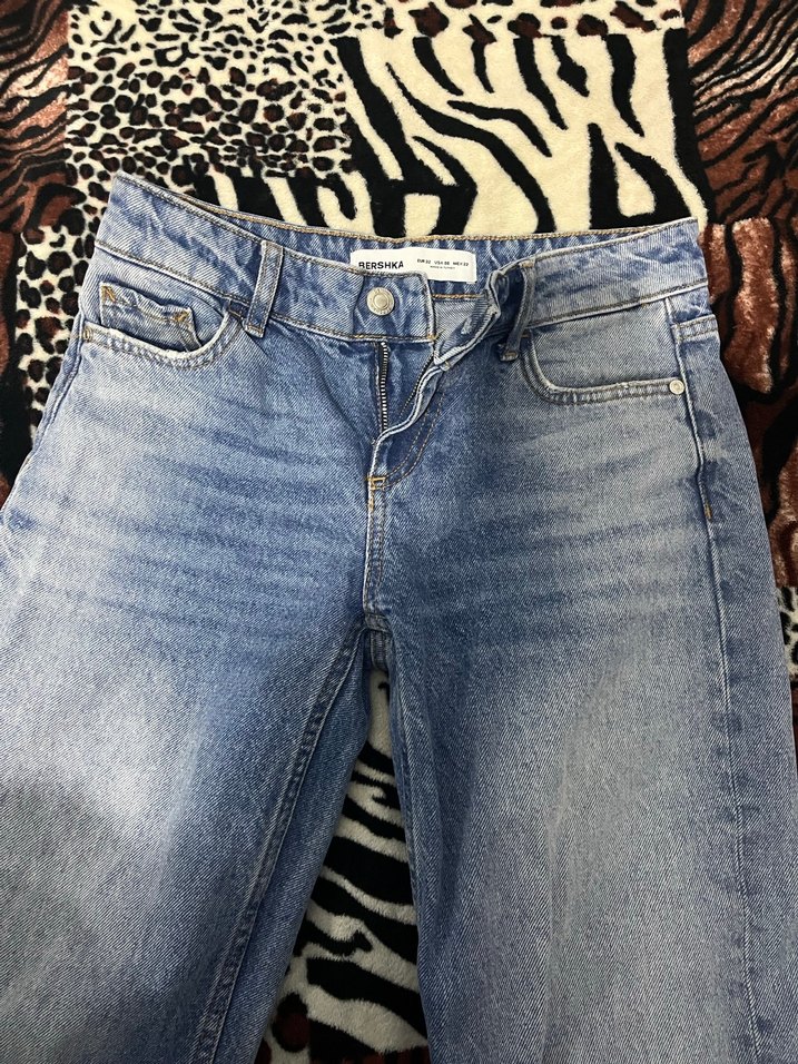 Duşuk bel kot pantolon - Görsel 5