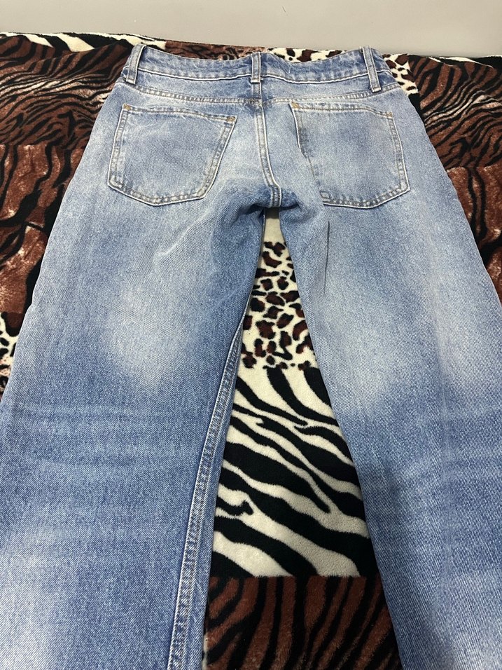 Duşuk bel kot pantolon - Görsel 3