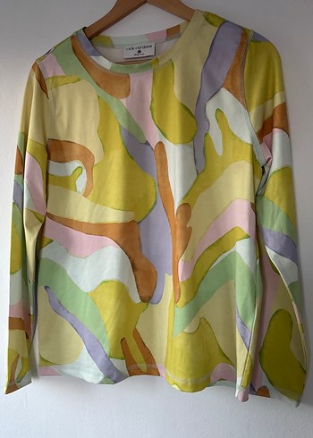 Kadın Çok Renkli Uzun Kollu Batik Bluz - Görsel 2