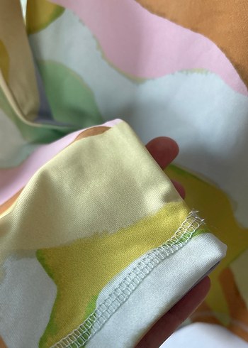 Kadın Çok Renkli Uzun Kollu Batik Bluz - Görsel 4