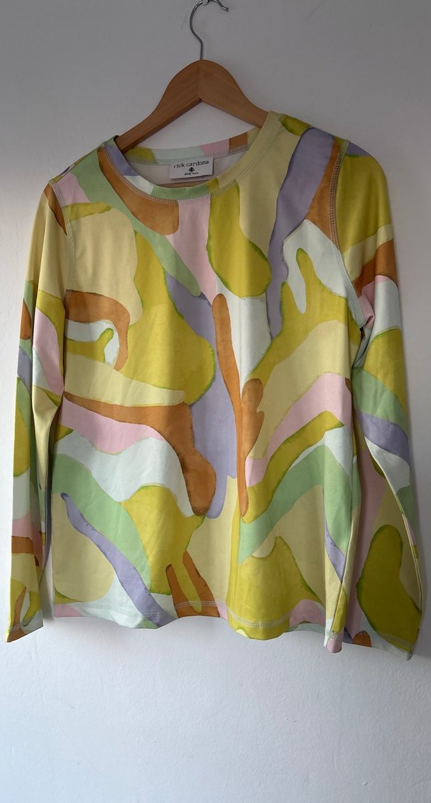 Kadın Çok Renkli Uzun Kollu Batik Bluz - Görsel 2