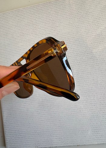 Kahverengi Retro Kadın Güneş Gözlüğü - Görsel 5