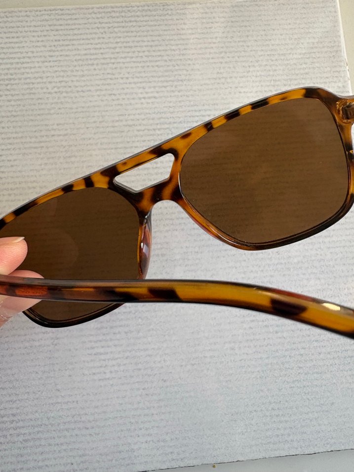 Kahverengi Retro Kadın Güneş Gözlüğü - Görsel 4