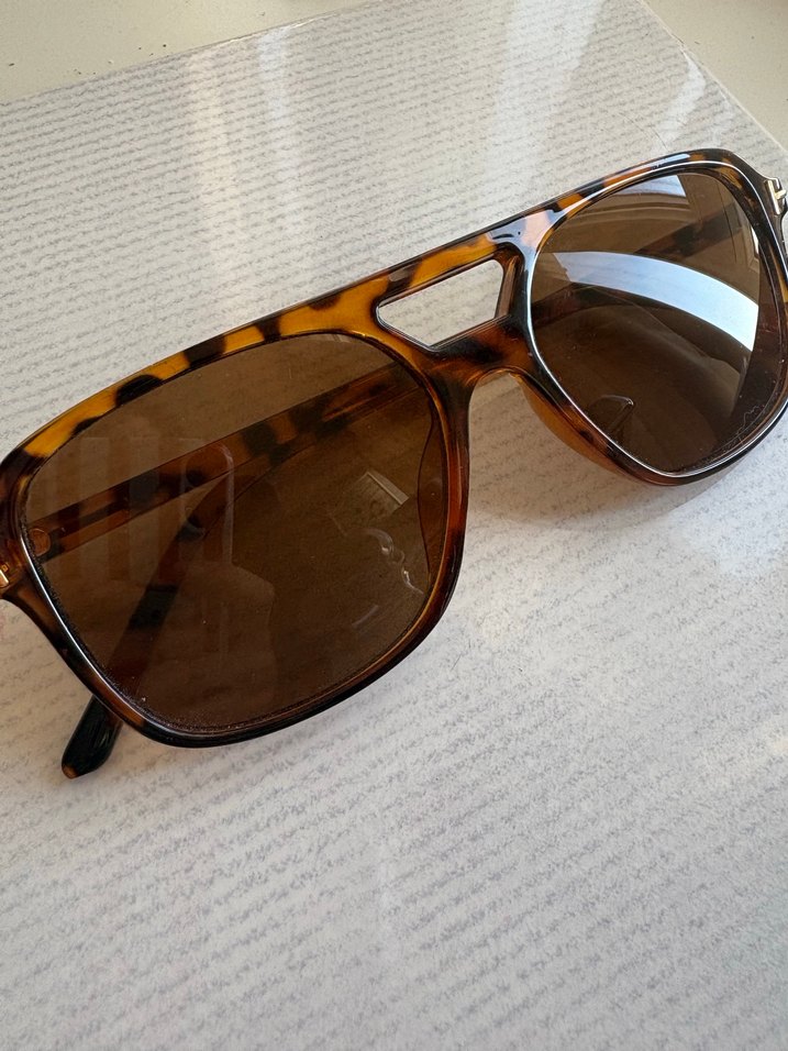 Kahverengi Retro Kadın Güneş Gözlüğü - Görsel 2