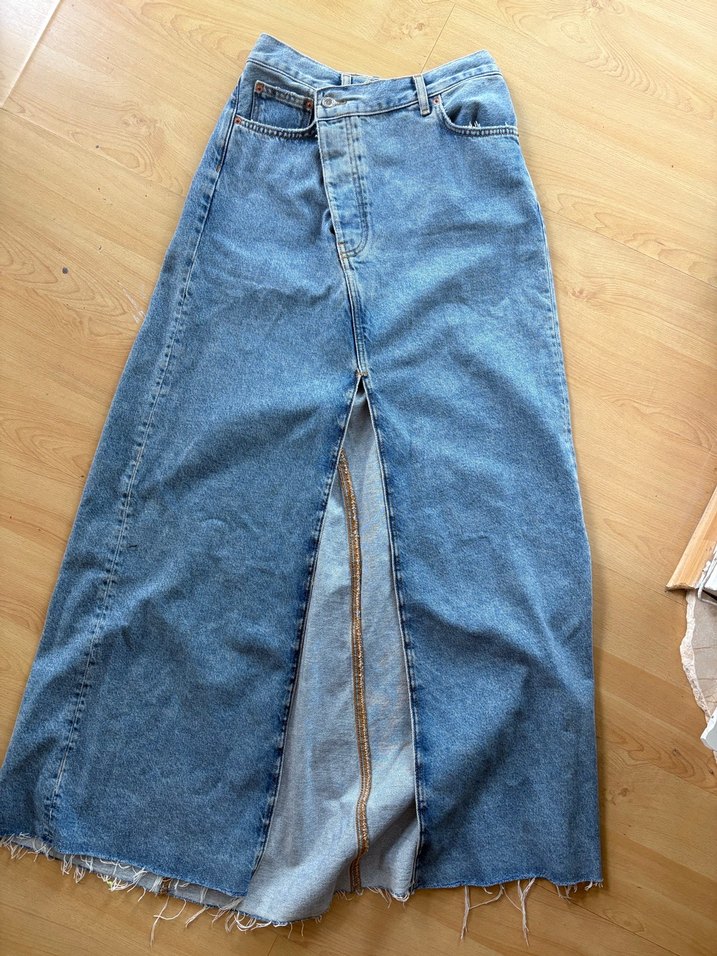 Zara jean Uzun Etek - Görsel 5