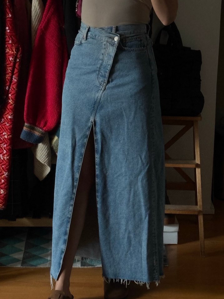 Zara jean Uzun Etek - Görsel 3