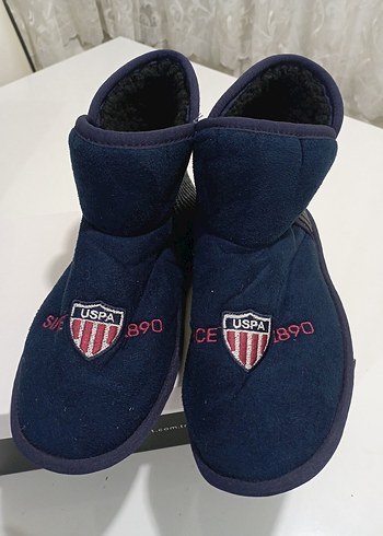 U.S Polo Assn. Koyu Mavi Erkek Sicak Pandof 40 41 42 43 44 Mevcut Orjinal