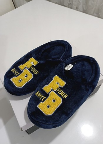 Mavi Erkek elimde numara mevcut Nakışlı Sıcak Ev Terliği - Görsel 2