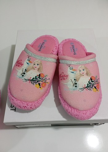 Kız Çocuk Pembe Frozen Sıcak Terlik - Görsel 2