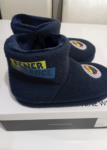 Erkek Lacivert Nakışlı Cırt Cırtlı Ev Botu - Görsel 2