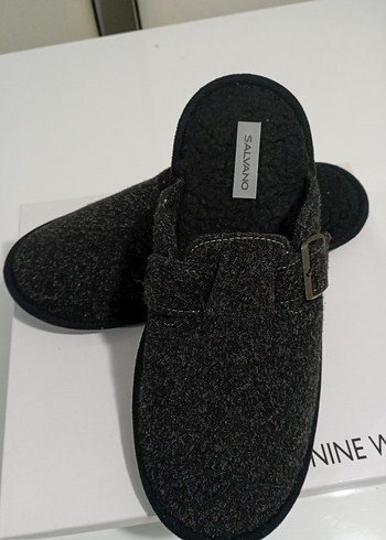 Gri Erkek Ev Terliği Tokalı - Görsel 2