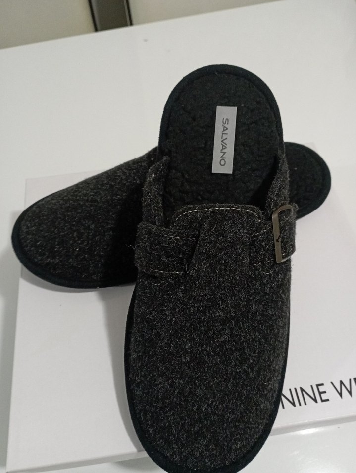 Gri Erkek Ev Terliği Tokalı - Görsel 2