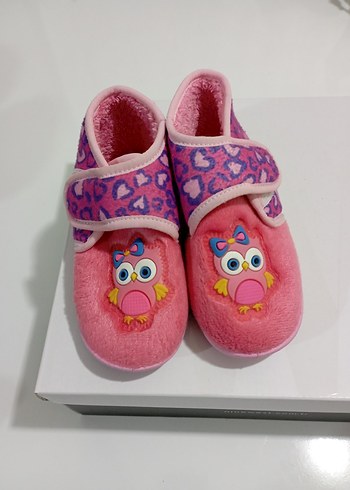 Kız Çocuk Pembe Polar Ev Terliği Velcro - Görsel 2