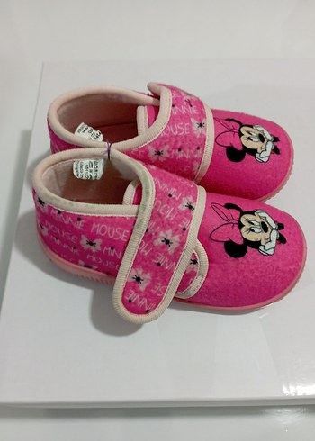 Kız Çocuk Pembe Minnie Baskılı Sıcak Terlik - Görsel 2
