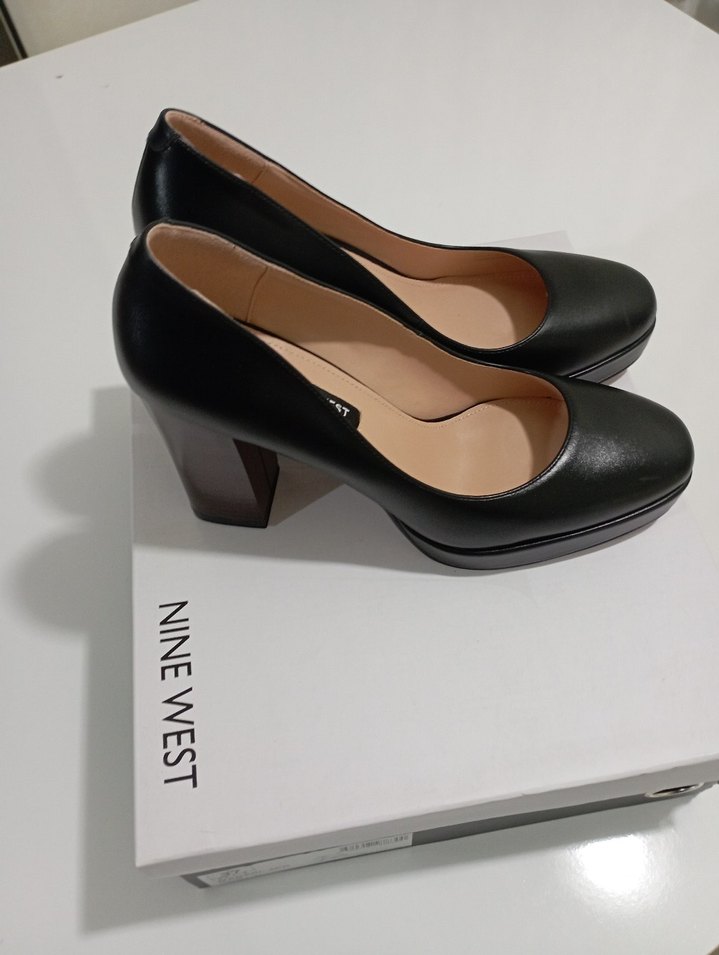 Nine West Siyah Deri Platform Topuklu Stiletto - Görsel 3
