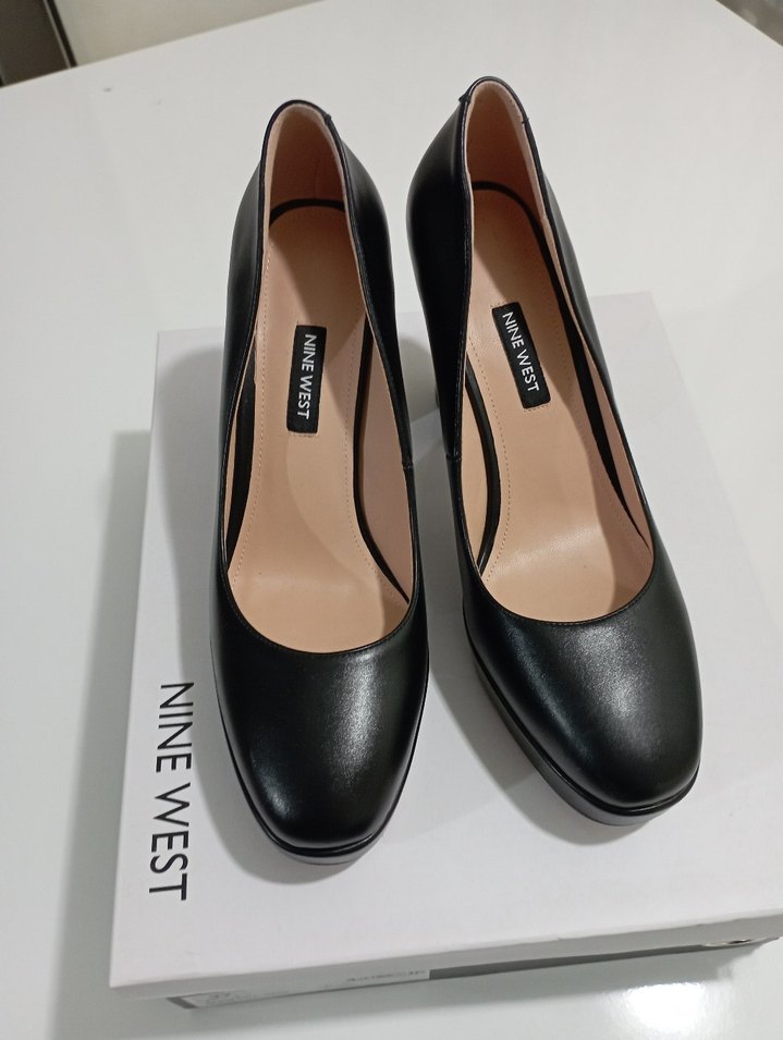 Nine West Siyah Deri Platform Topuklu Stiletto - Görsel 2