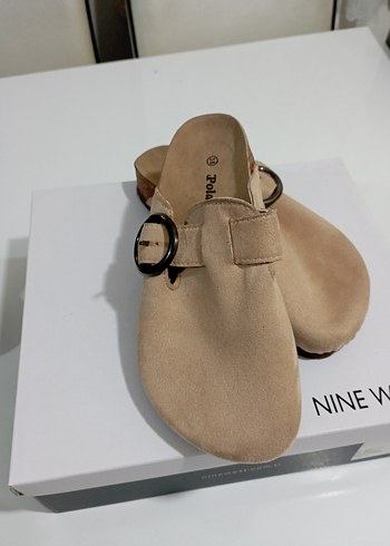 Bej Süet Tokalı Kadın Terlik - Görsel 2