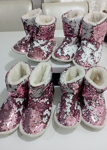 Pullu Yılan Desenli Kız Çocuk Ev Botu - Görsel 5