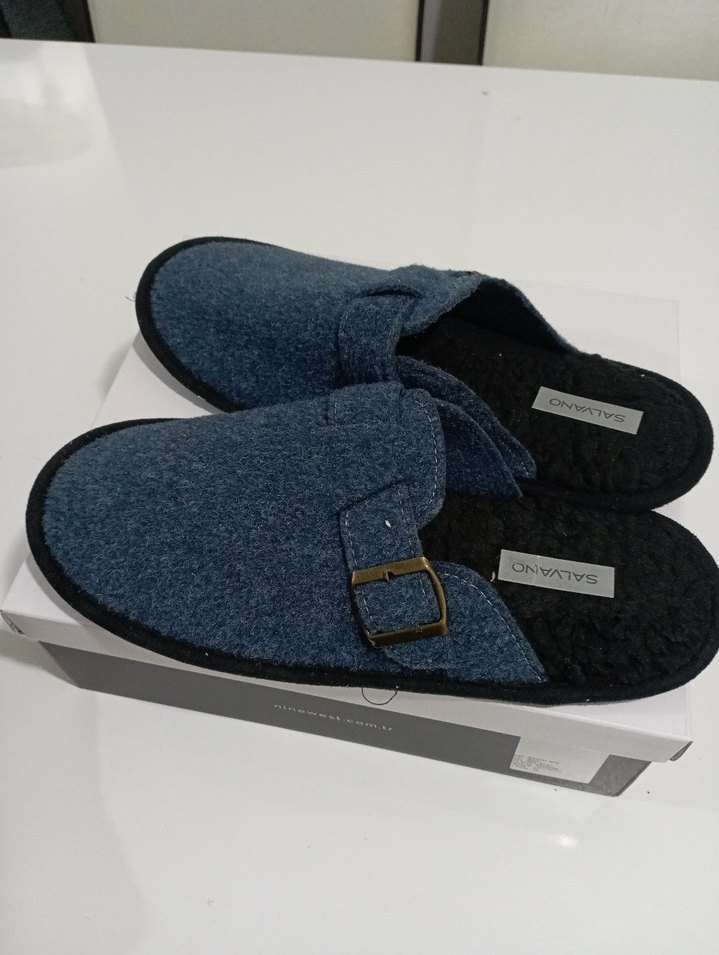 Mavi Erkek Ev Terliği Tokalı - Görsel 2