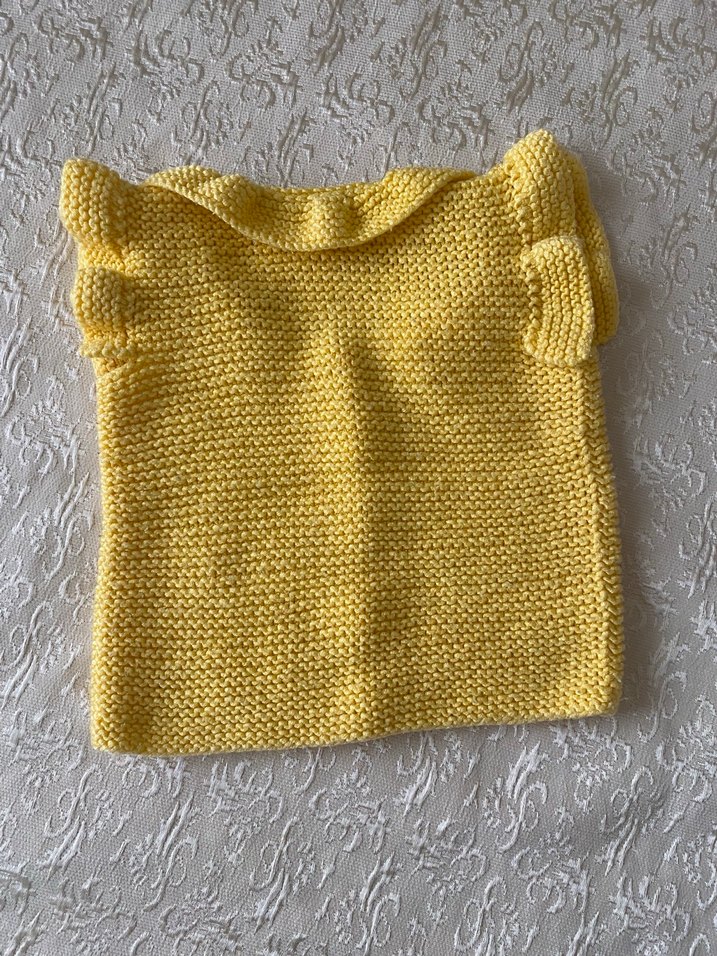 Sarı Bohem Kız Örgü Süveter - Görsel 2