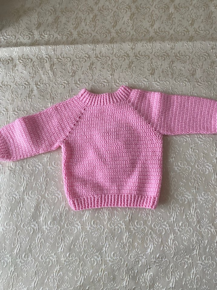 Kız Çocuk Pembe Triko Nakışlı Kazak - Görsel 2