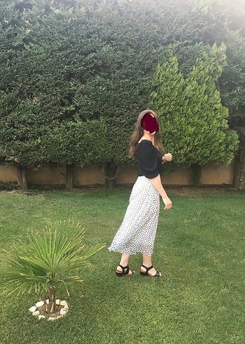 Bershka Puantiyeli Pantolon Etek - Görsel 4