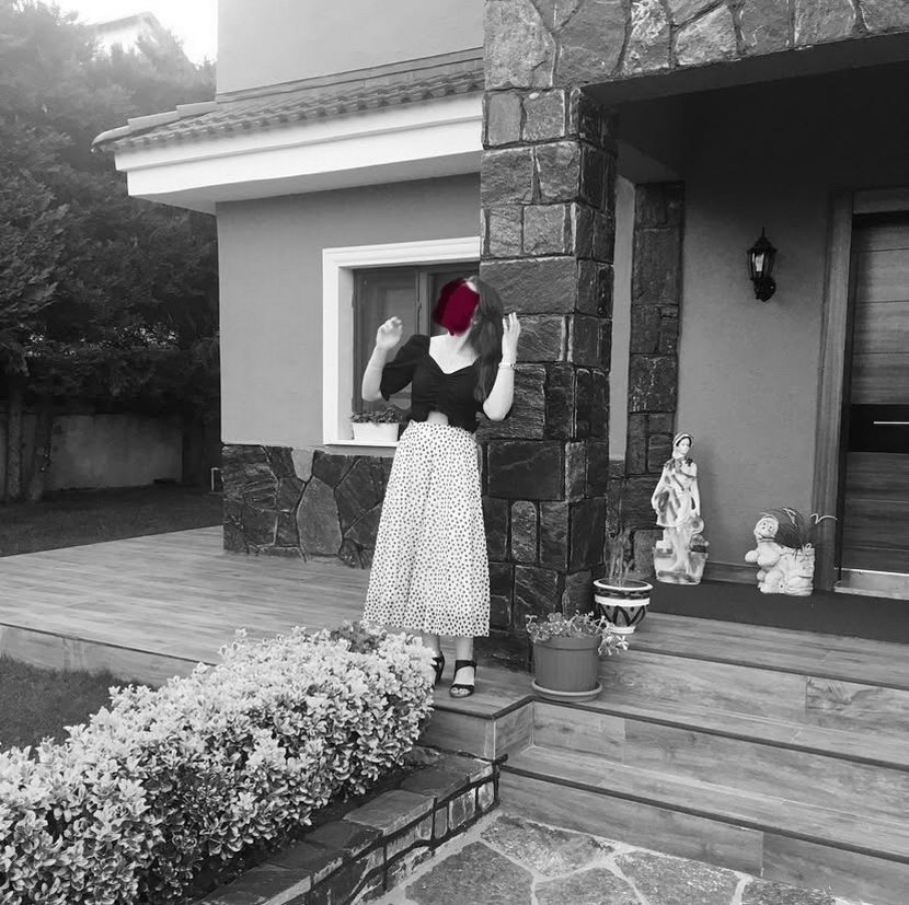 Bershka Puantiyeli Pantolon Etek - Görsel 3