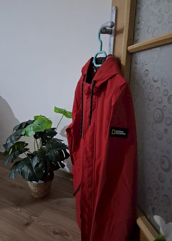 Erkek Kırmızı Kapüşonlu Rüzgarlık Mont - Görsel 5