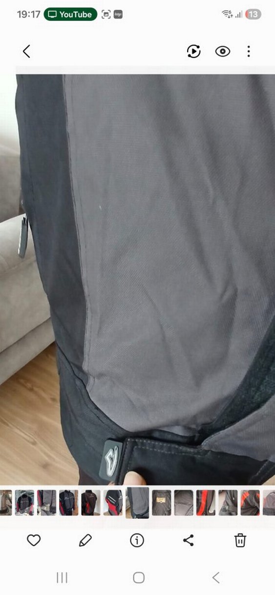 Gri Biker Tarzı Erkek Mont - Görsel 4