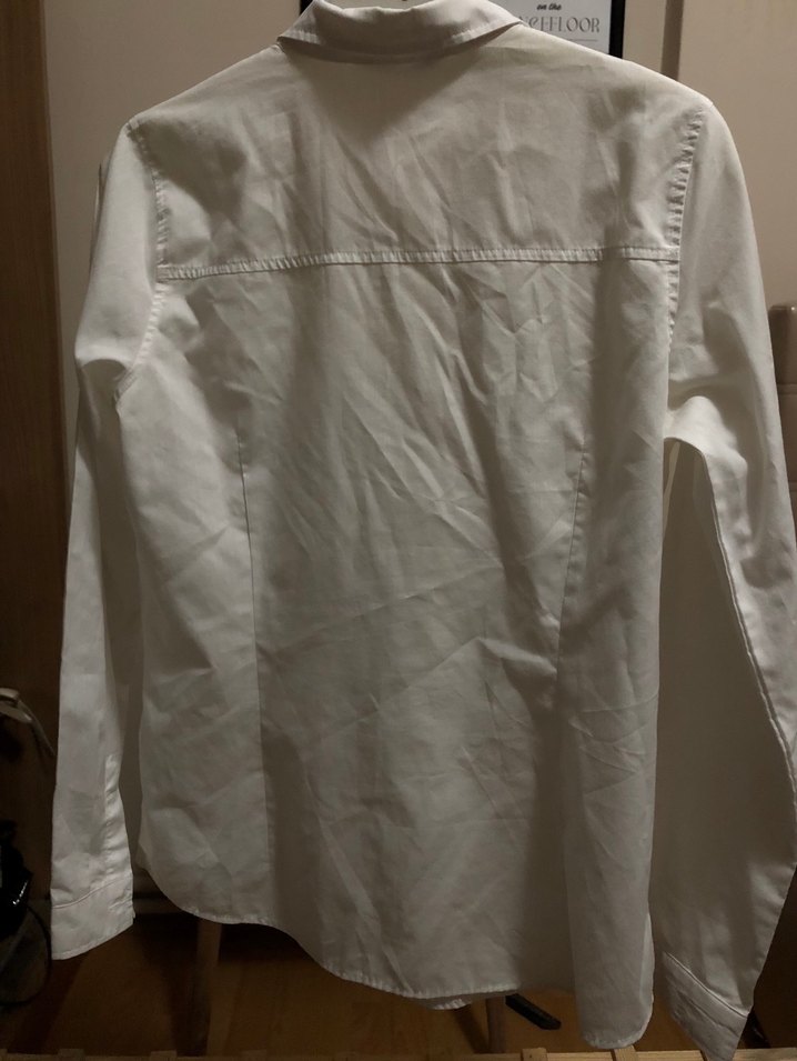 Düğmeli Beyaz Kadın Gömlek - Görsel 2