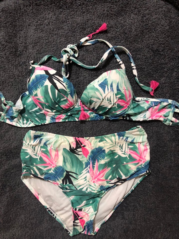 Renkli Çiçekli Kadın Bikini - Görsel 2