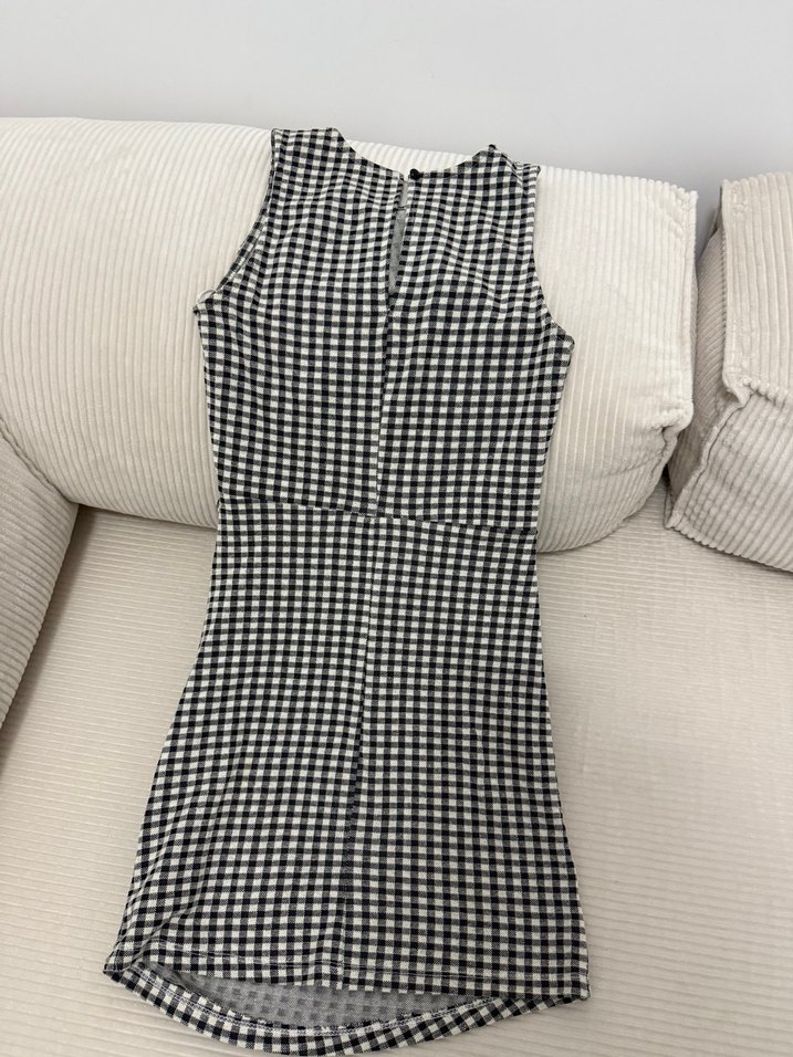 Kareli mini elbise - Görsel 2