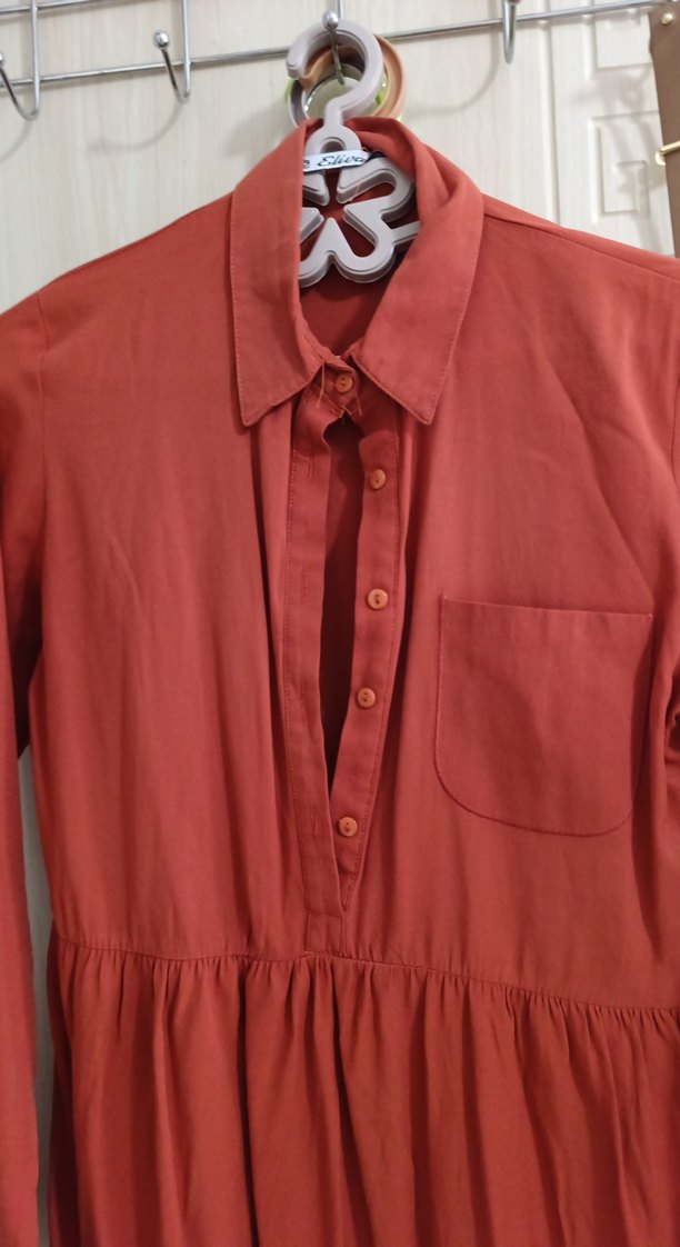 Uzun Kollu Turuncu tonlarında tunik - Görsel 2