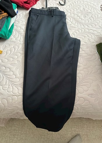 Erkek Siyah Düğmeli Ofis Pantolonu - Görsel 3