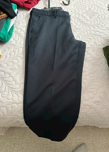 Erkek Siyah Düğmeli Ofis Pantolonu - Görsel 4