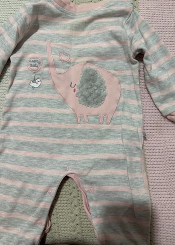 Uzun Kollu Gri Nakışlı Bebek Body - Görsel 3