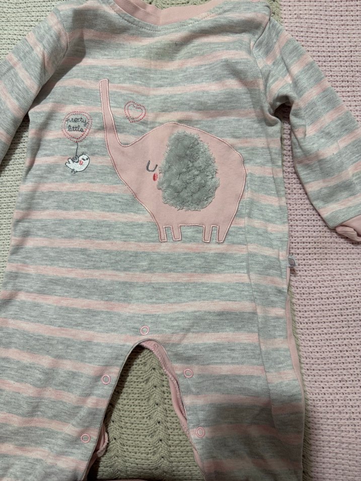 Uzun Kollu Gri Nakışlı Bebek Body - Görsel 3