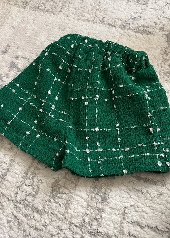 Düğmeli Yeşil Kız Çocuk Etek - Görsel 2