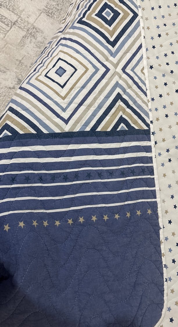 Beyaz yıldızlı  Yatak Örtüsü - Görsel 2