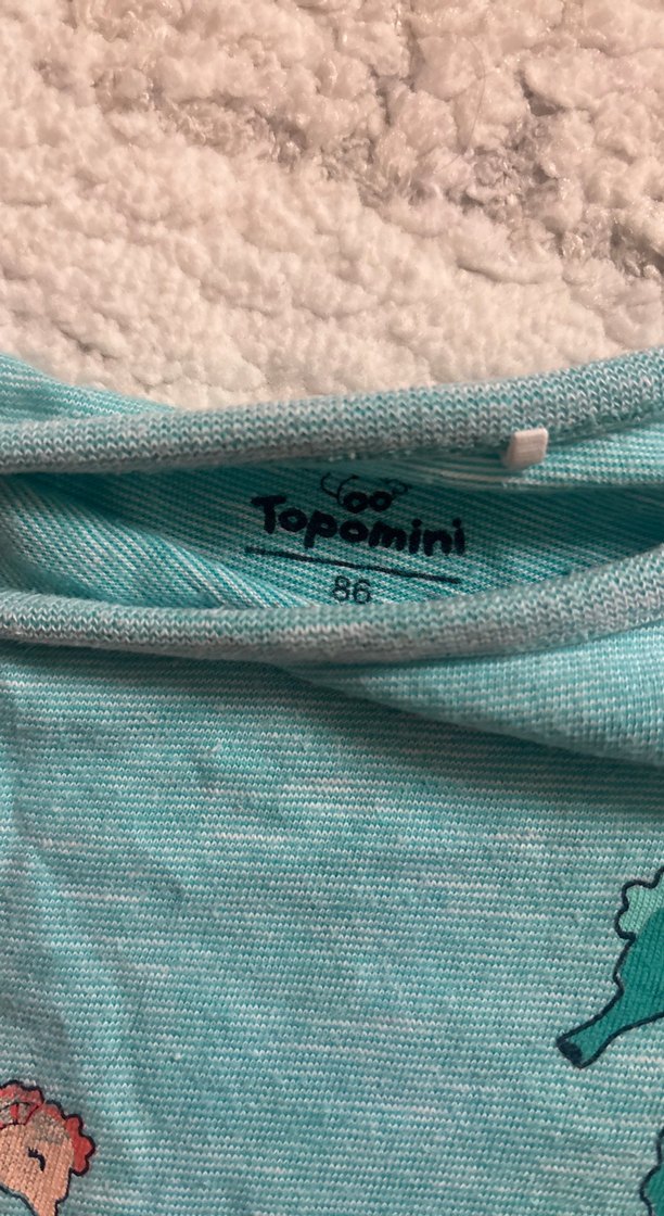 Turkuaz Renkli Uzun Kollu Kız Tişörtü - Görsel 2